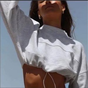 NWT🤍JOAH BROWN🤍RARE DRAWCORD CROP SWEATSHIRT